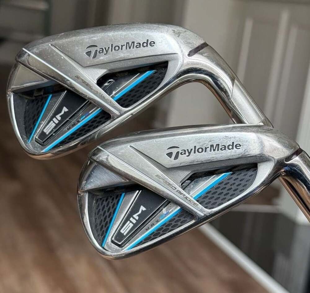 TaylorMade Sim Max Iron Set 7 And 8 Iron KBS Max S 85 Steel Shafts
